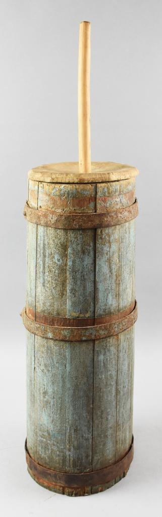 19th C Antique Primitive Painted Butter Churn (1 of 6)