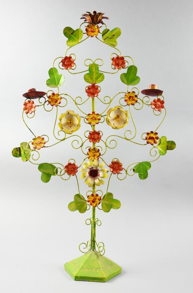 Mexican Toleware, Tree of Life Candelabra (1 of 6)