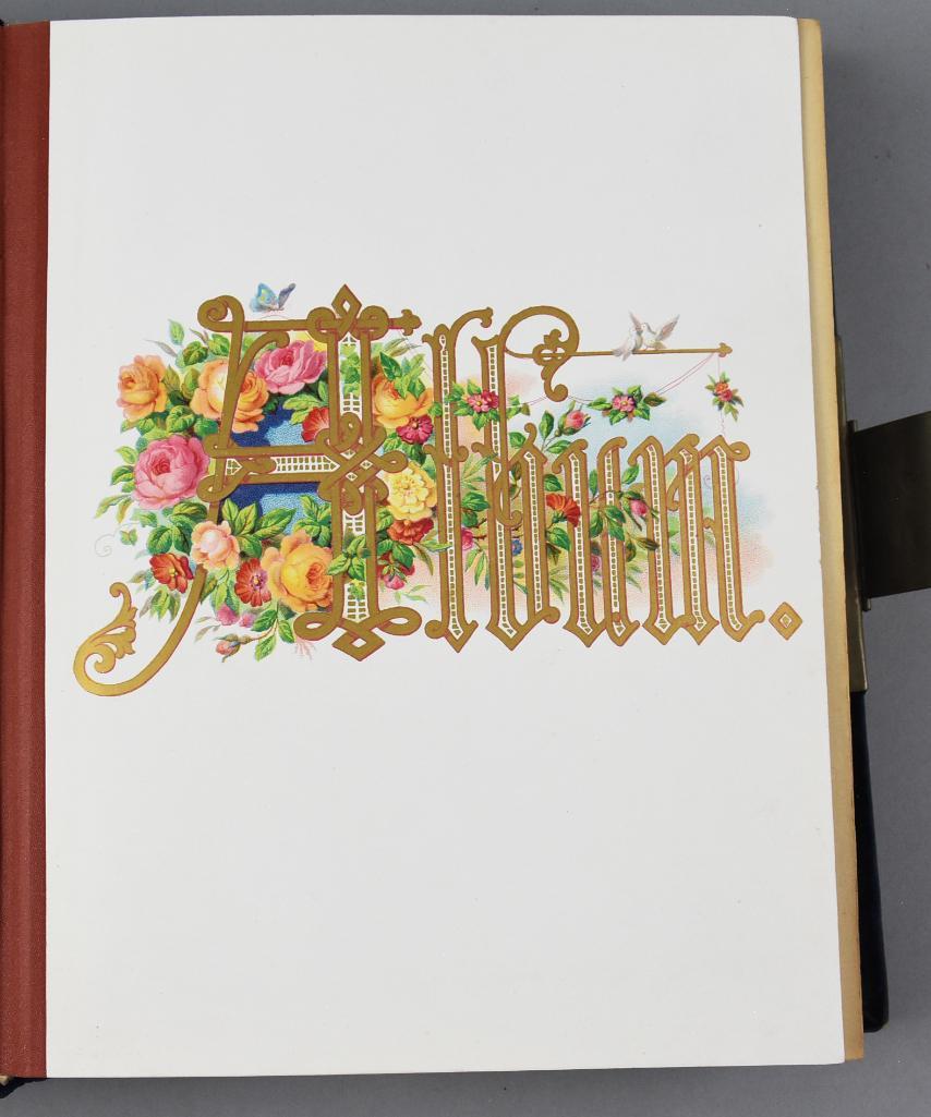 Victorian Blue Velvet Photo Album w/ Photographs (1 of 8)