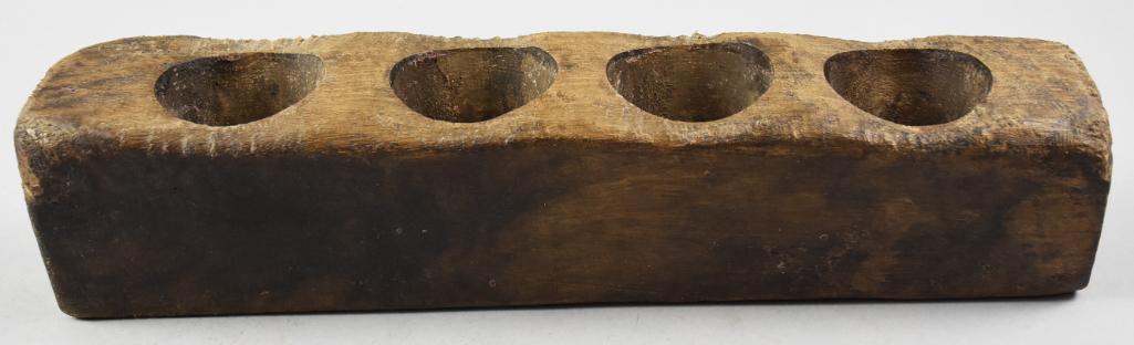 Primitive Antique Wood Piloncillo Sugar Mold (1 of 5)
