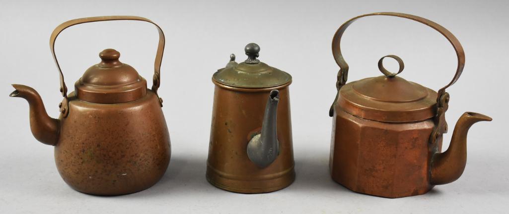 Primitive Antique Copper GooseneckTea Kettles (1 of 4)