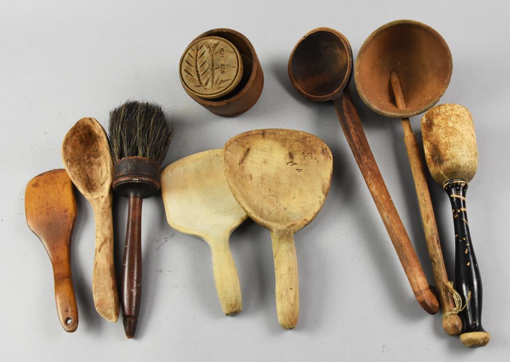 Misc Primitive Wooden Kitchen Utensils (1 of 4)