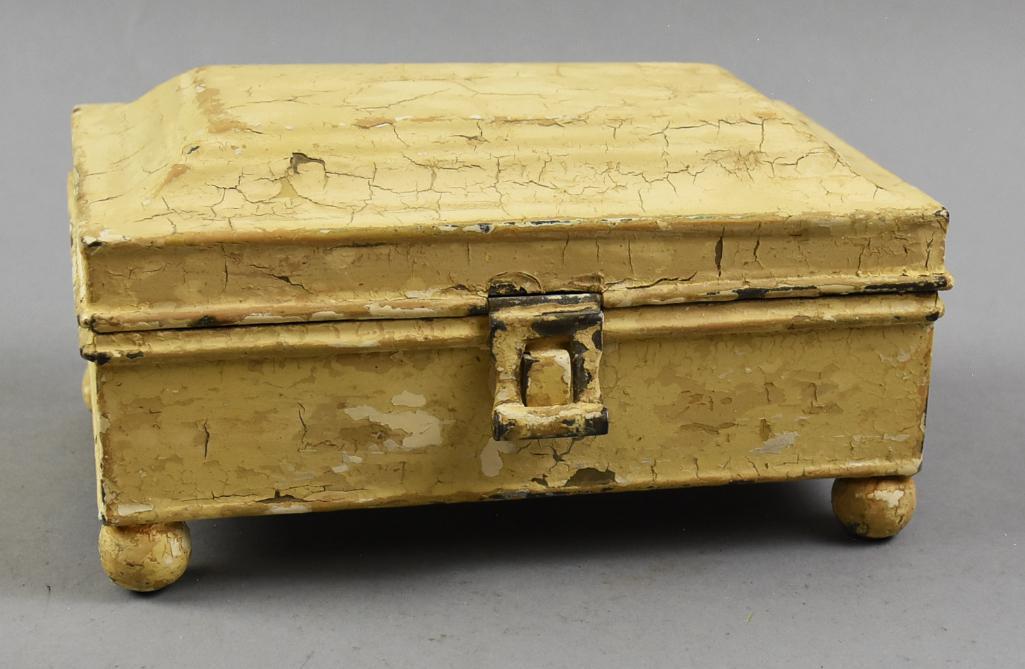 Primitive Antique Painted Metal Cashbox (1 of 8)