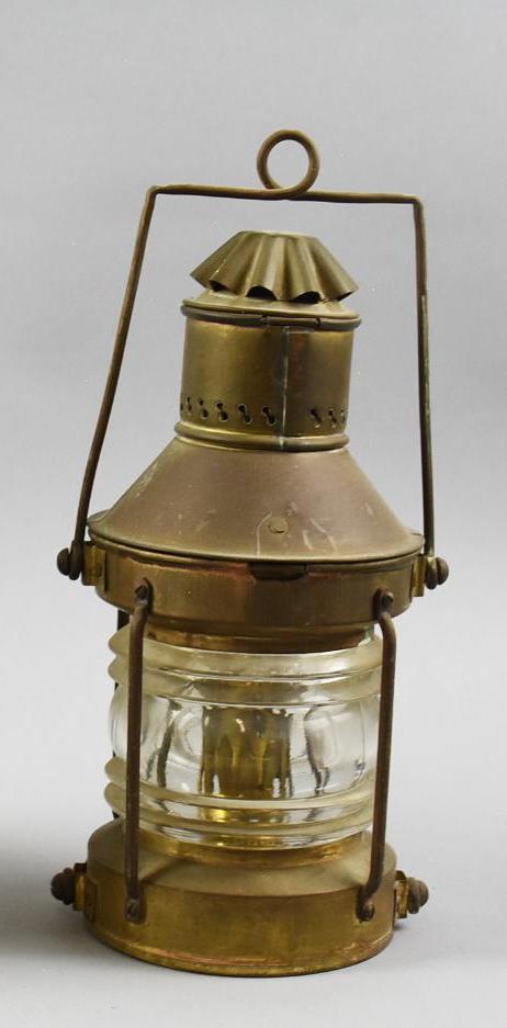 c1900 Brass Nautical Buoy/Signal Lamp (1 of 4)