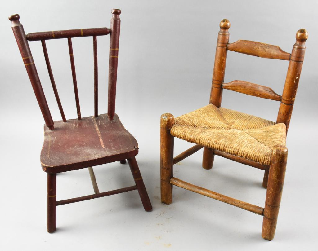 Antique Salesman Sample/Doll Chairs (1 of 4)
