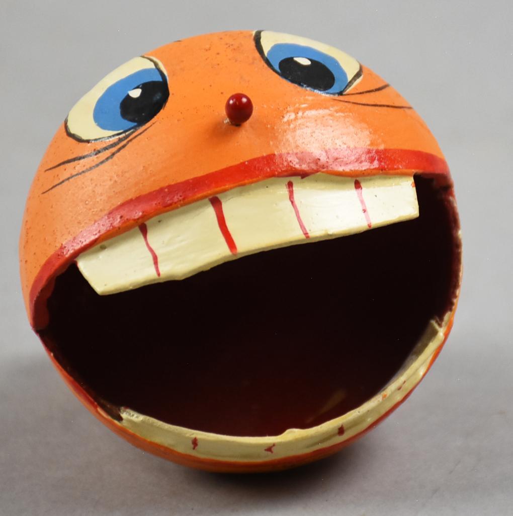 Antique German Wide Mouth Papier Mache Candy Holder (1 of 5)