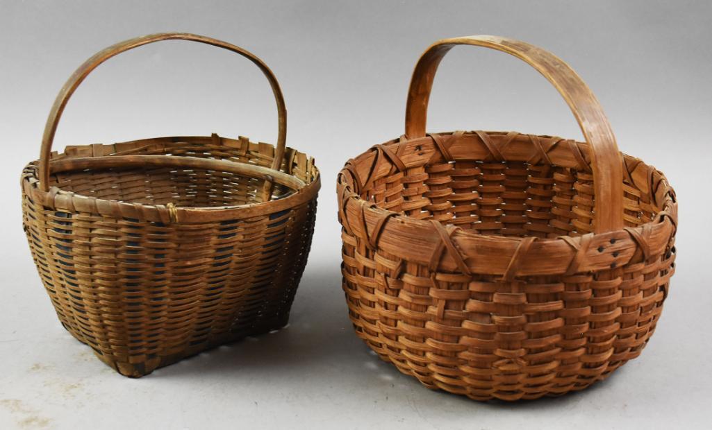 Pair Antique Gathering Baskets (1 of 5)