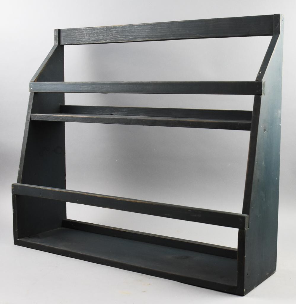 Antique Farmhouse Blue Wall Rack/Shelf (1 of 11)