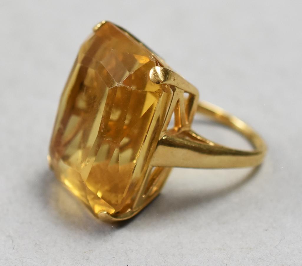 14K Gold & Citrine Cocktail Ring (1 of 9)