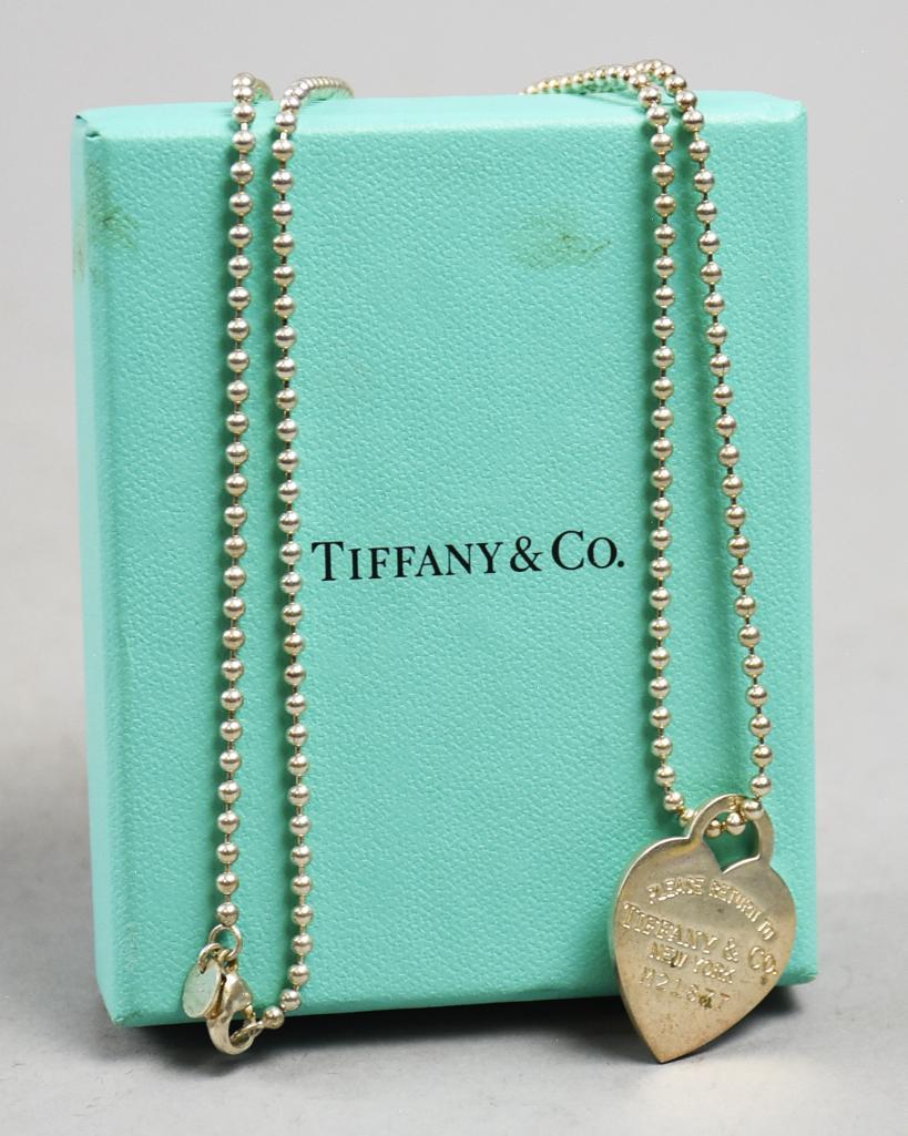 Tiffany & Co. Sterling 925 Heart Pendant-Ball Chain-Box (1 of 7)