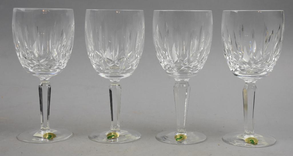 Waterford Crystal - Kildare Wine Goblets BOX: Nice set of four Waterford wine goblets in the Kildare pattern. Come in the original boxes, with two per. All approx. 7 tall x 3 wide