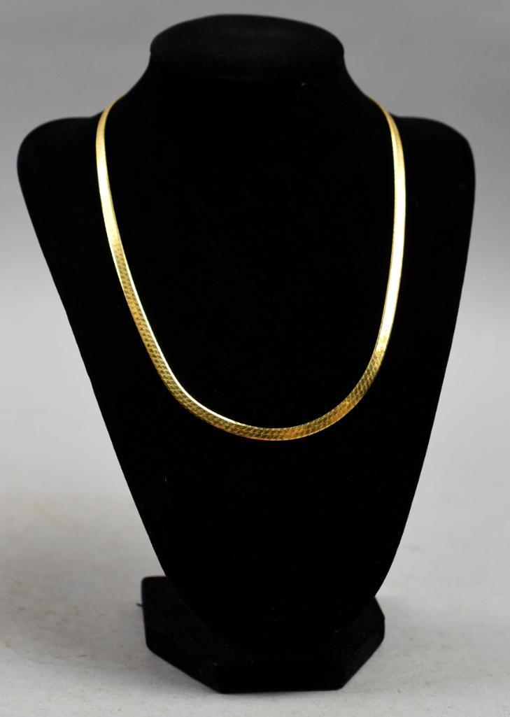 14K Italy Herringbone Chain Necklace (1 of 8)