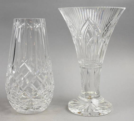 Waterford Crystal Flower and Rock of Cashel Vases (0253) on May 22