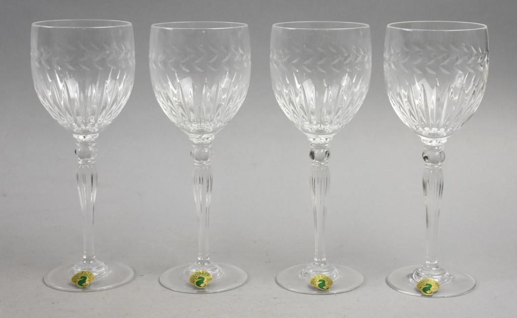 Waterford Crystal - Newbury Wine Glasses: Wonderful set of four Waterford crystal wine glasses. Pattern is called Newbury and measure approx 7.75 tall