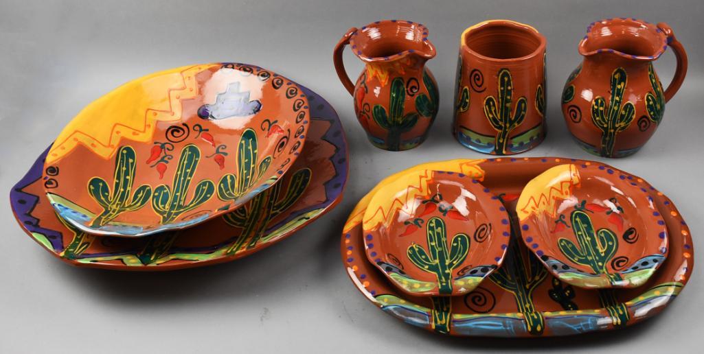 Signed Sonja Templeton Poco Loco Pottery Pieces (1 of 8)