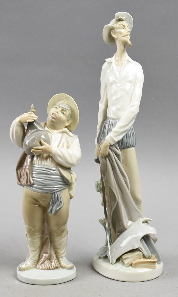 Lladro Don Quixote (Daisa 1985) & Sancho (Daisa 1982): Cute Lladro (Daisa) figures of Don Quixote and his squire Sancho Panza. Each is well marked on the bottom and measure 8.5 and 12 tall