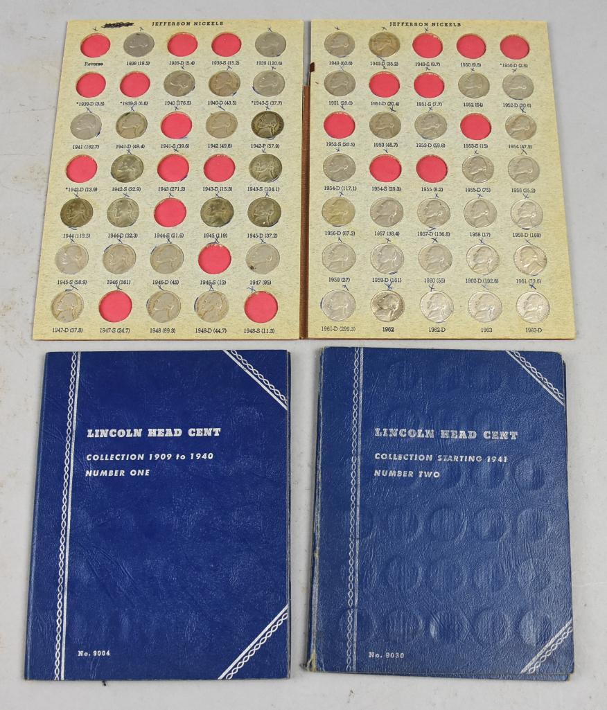 Lincoln Head Cent Folders Vol 1 & 2, Jefferson Nickels 1909 (1 of 5)