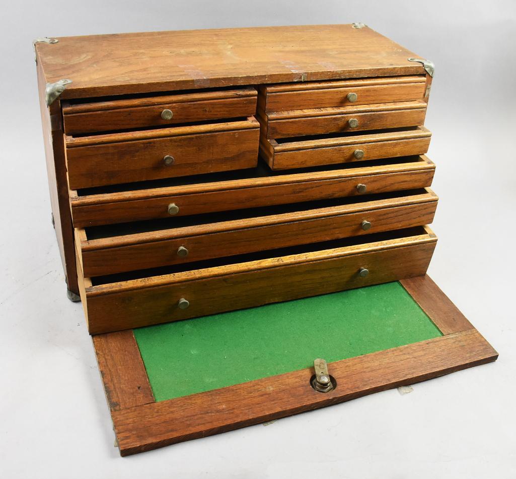 Antique Oak Machinist Tool Box (1 of 9)
