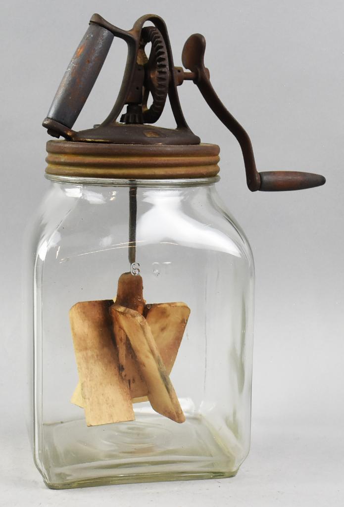 Antique Elgin 6 Qt Glass Butter Churn (1 of 8)