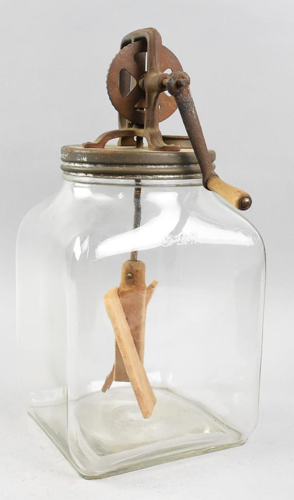 Antique Elgin 8 Qt Glass Butter Churn (1 of 8)