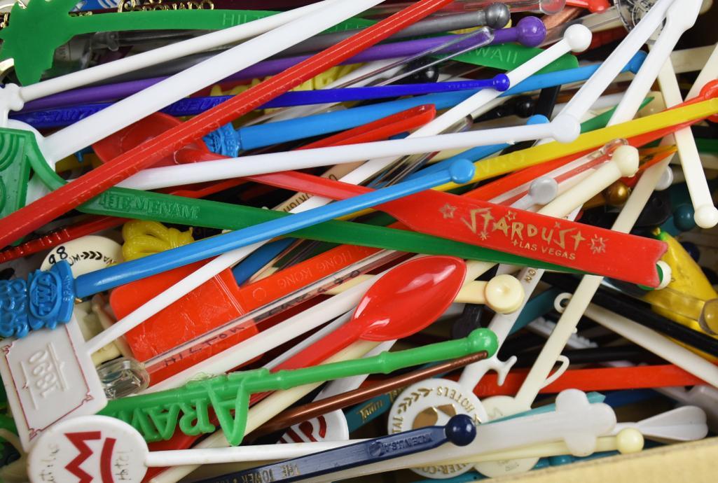 200 Plus Vintage Swizzle Sticks, Unsorted MCM (1 of 4)
