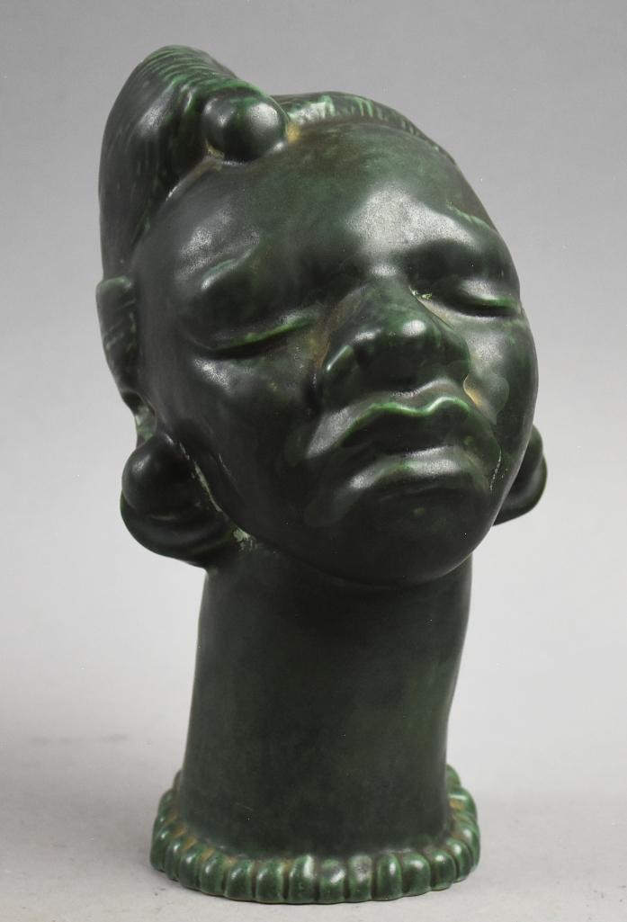 RARE! c1935 Frankoma #128 Head of a Woman Bust (1 of 7)