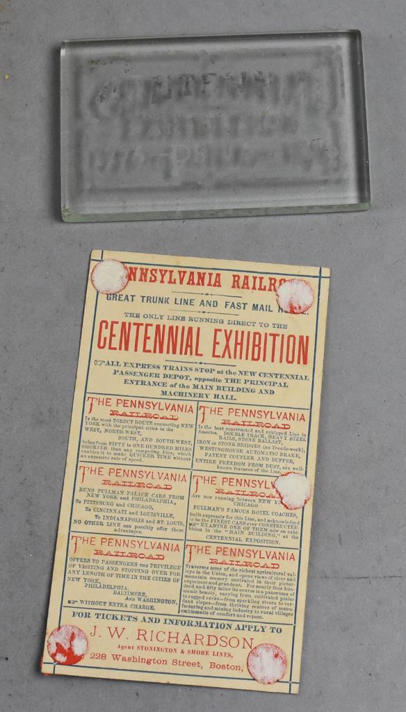 1876 PA Centennial Collectibles, PRR & Paperweight (1 of 4)