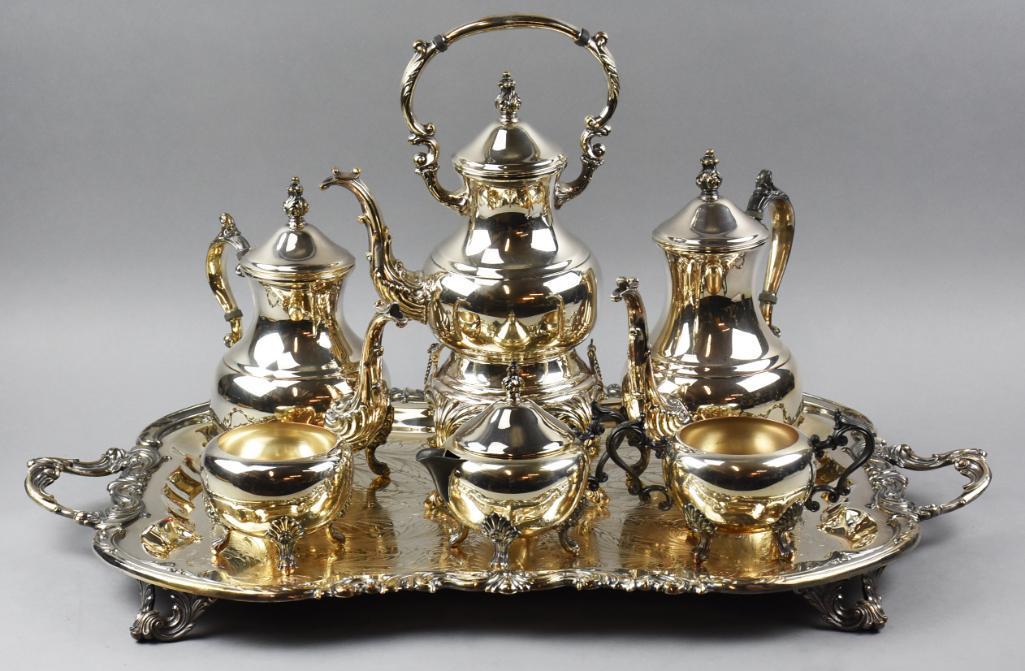Vintage F.B. Rogers Silver Plate Coffee & Tea Service (1 of 15)