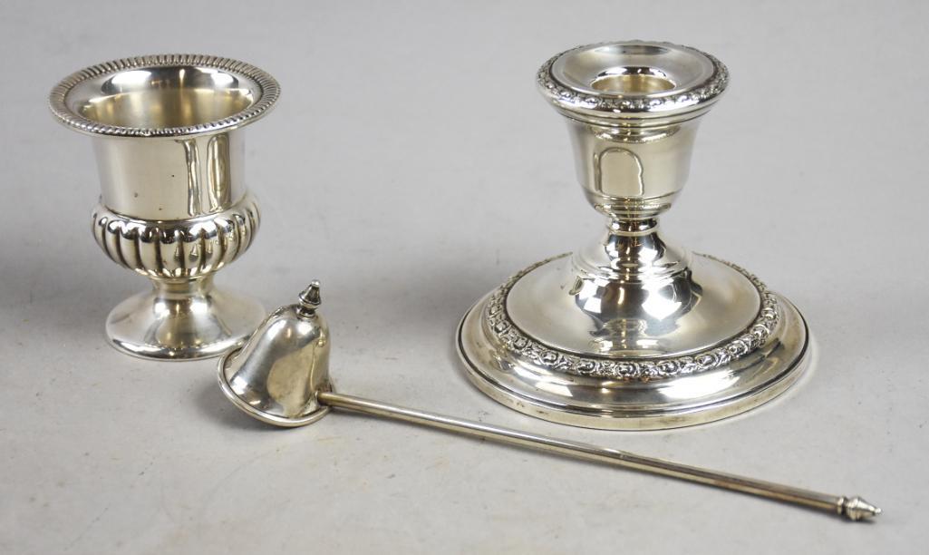 Sterling Candleholder, Snuffer & Toothpick (1 of 6)