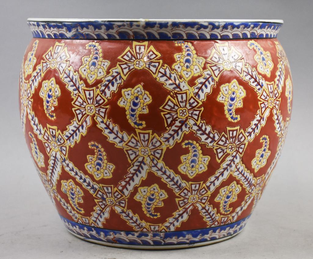 Vintage Chinese Export Porcelain Imari Fishbowl (1 of 6)