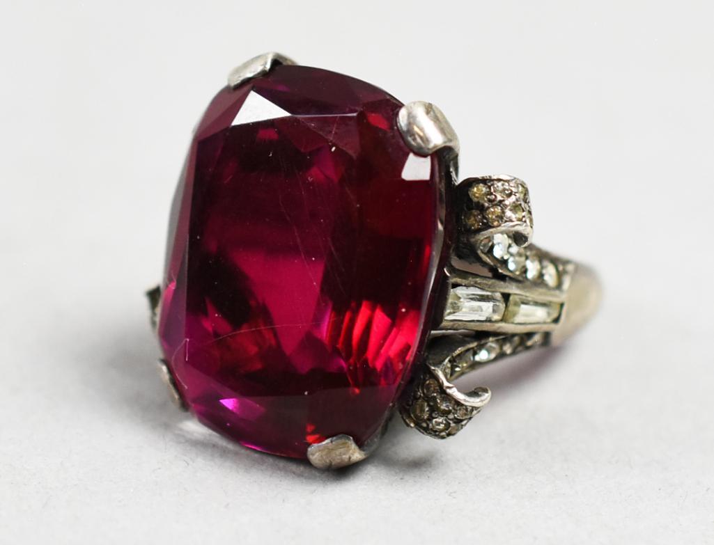 Vintage Sterling & Spinel Ring (1 of 11)