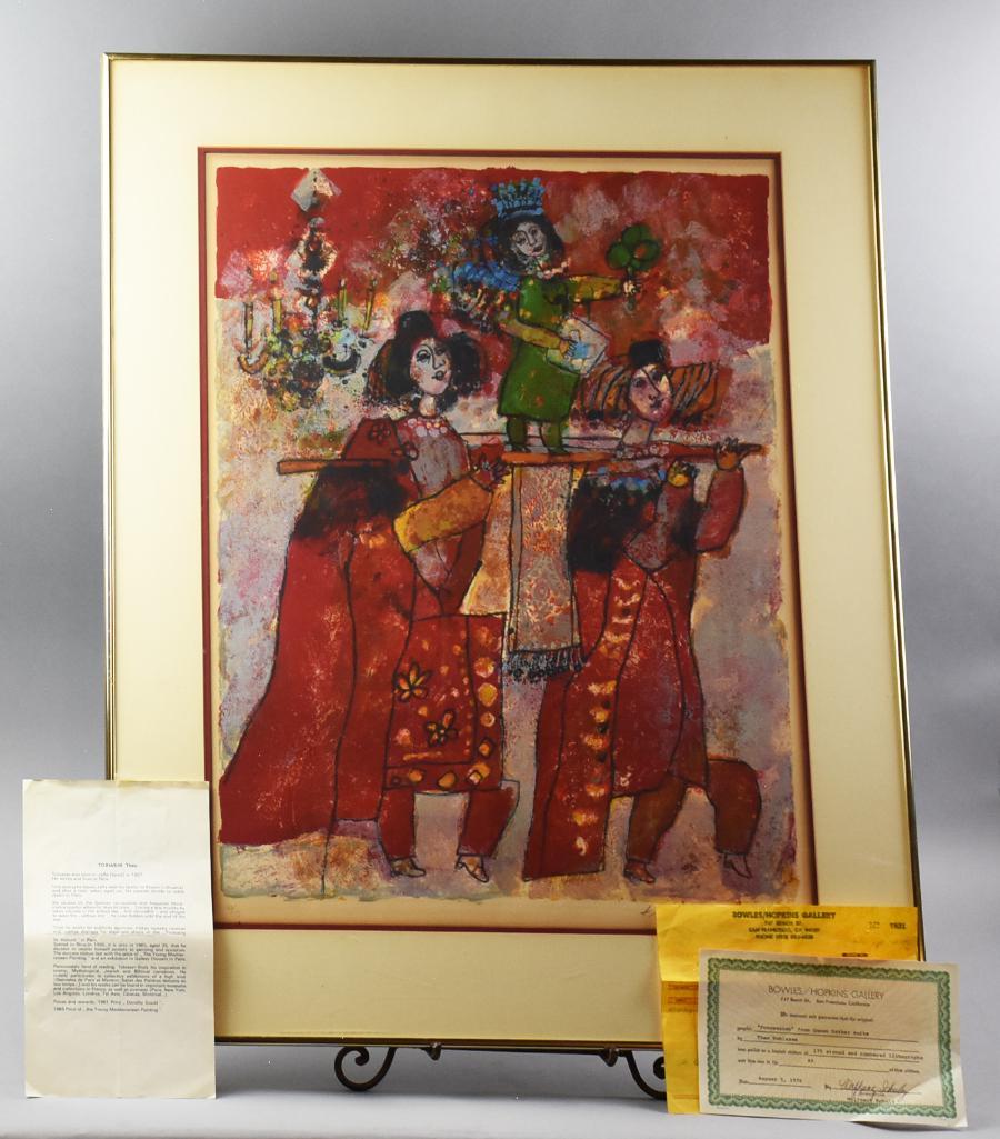 Theo Tobiasse (1927-2012) French Lt Ed Litho-COA 40/175 MCM (1 of 7)