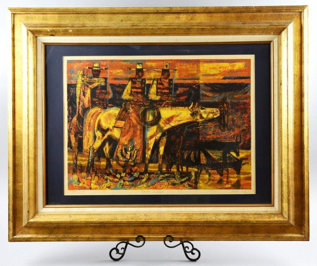 Mid Century Lithograph Phil Paradise Listed Artist (1 of 6)