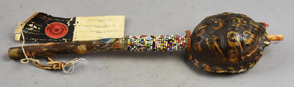 Vintage Cherokee Qualla Arts & Crafts Rattler w/Tag (1 of 4)