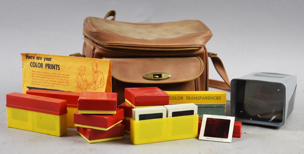 Vintage Slides & Airequipt Viewer, Bull Fights & More: Great lot for the photo and slide lover. Slides are mostly of a bull fight and family photos, but we did not examine all, who knows what you will find! Lot comes with a 12 X Airequipt slide viewer and