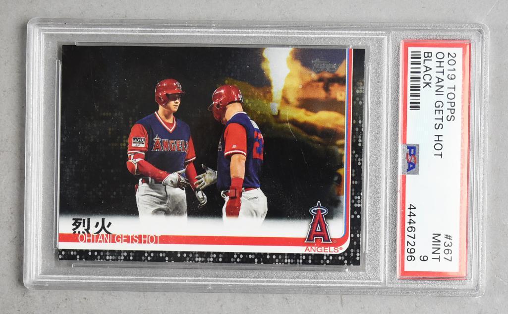 2019 Topps Ohtani Gets Hot Black, Error, PSA Mint 9 (1 of 3)