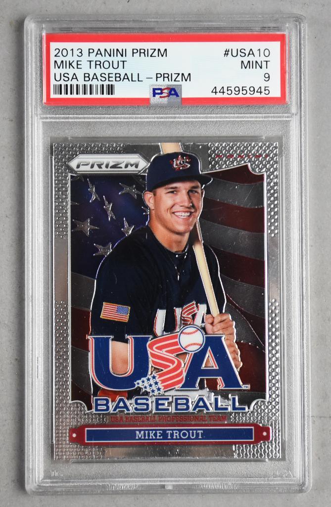 2013 Panini Prizm Mike Trout USA 10, PSA Mint 9 (1 of 2)