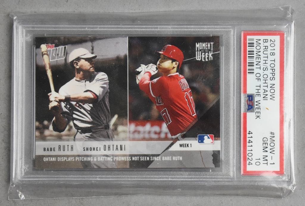 2018 Topps Now B Ruth/S. Ohtani, PSA GEM MT 10 (1 of 2)