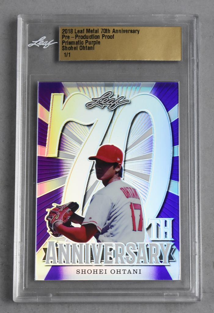 2018 Leaf Metal 70th Anniv Pre-Production Proof, Ohtani (1 of 2)