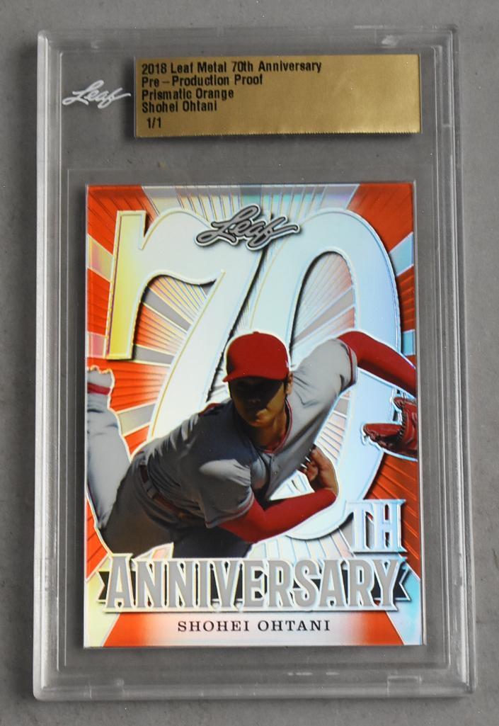2018 Leaf Metal 70th Anniv Pre-Production Proof, Ohtani (1 of 2)