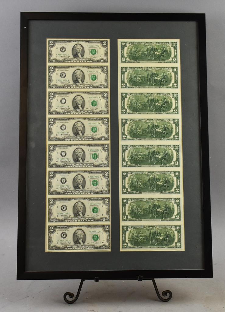 Half Sheet of Two Dollars Bills Uncut (1 of 6)