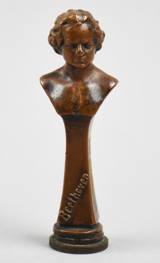 Antique French Bronze Beethoven Wax Seal/Stamp (1 of 9)