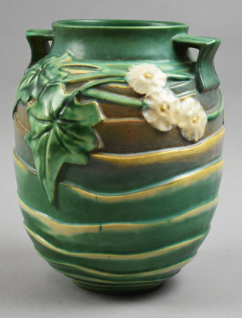 1934 Roseville Pottery, Luffa Vase 10" (1 of 6)