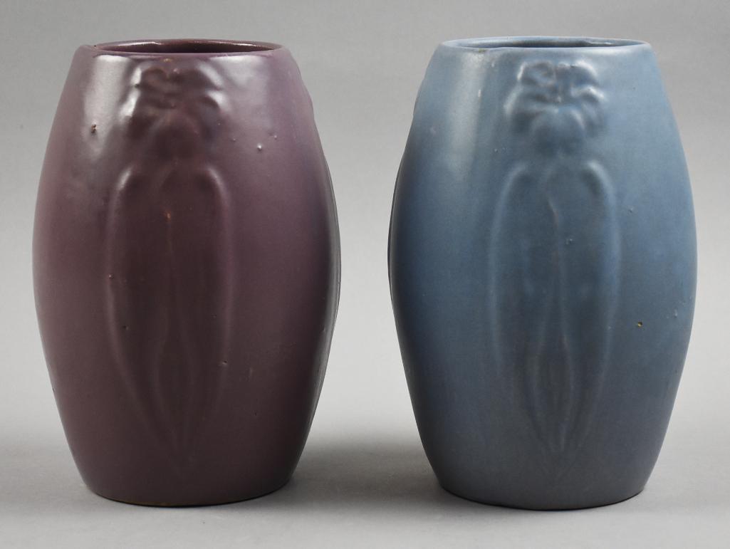 c1910 Arts & Crafts Zanesville Pottery Vases #101 (1 of 4)