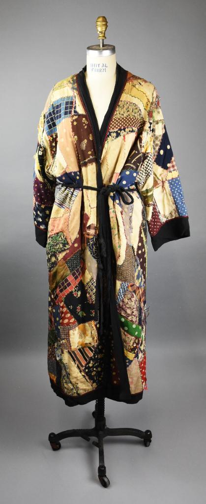Victorian Crazy Quilt Robe w/ Tie (1 of 13)