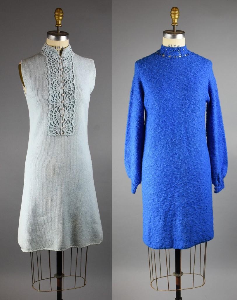 (2) c1960 St. John Knits Blue Dresses (1 of 11)
