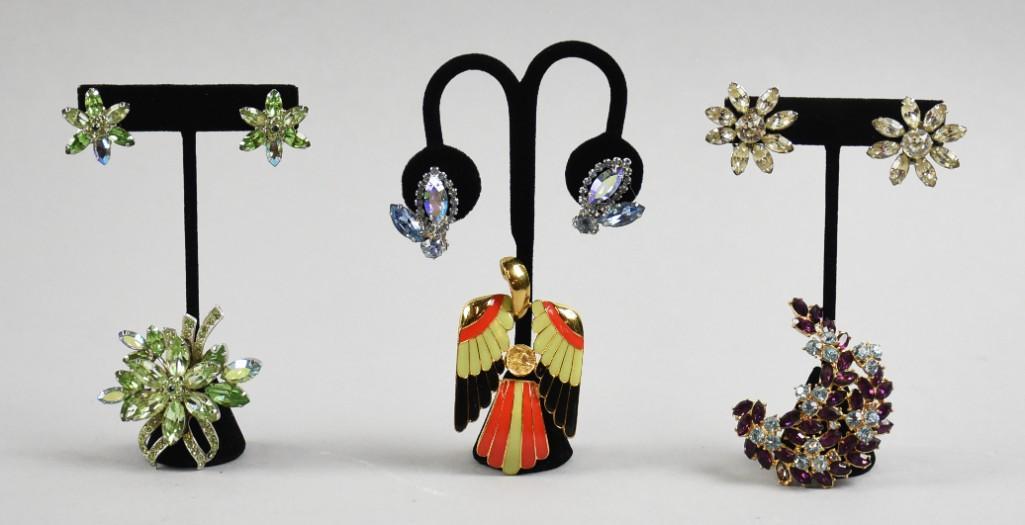 Vintage Costume Jewelry Lot, Weiss, Trifari, Eisenberg MCM (1 of 9)