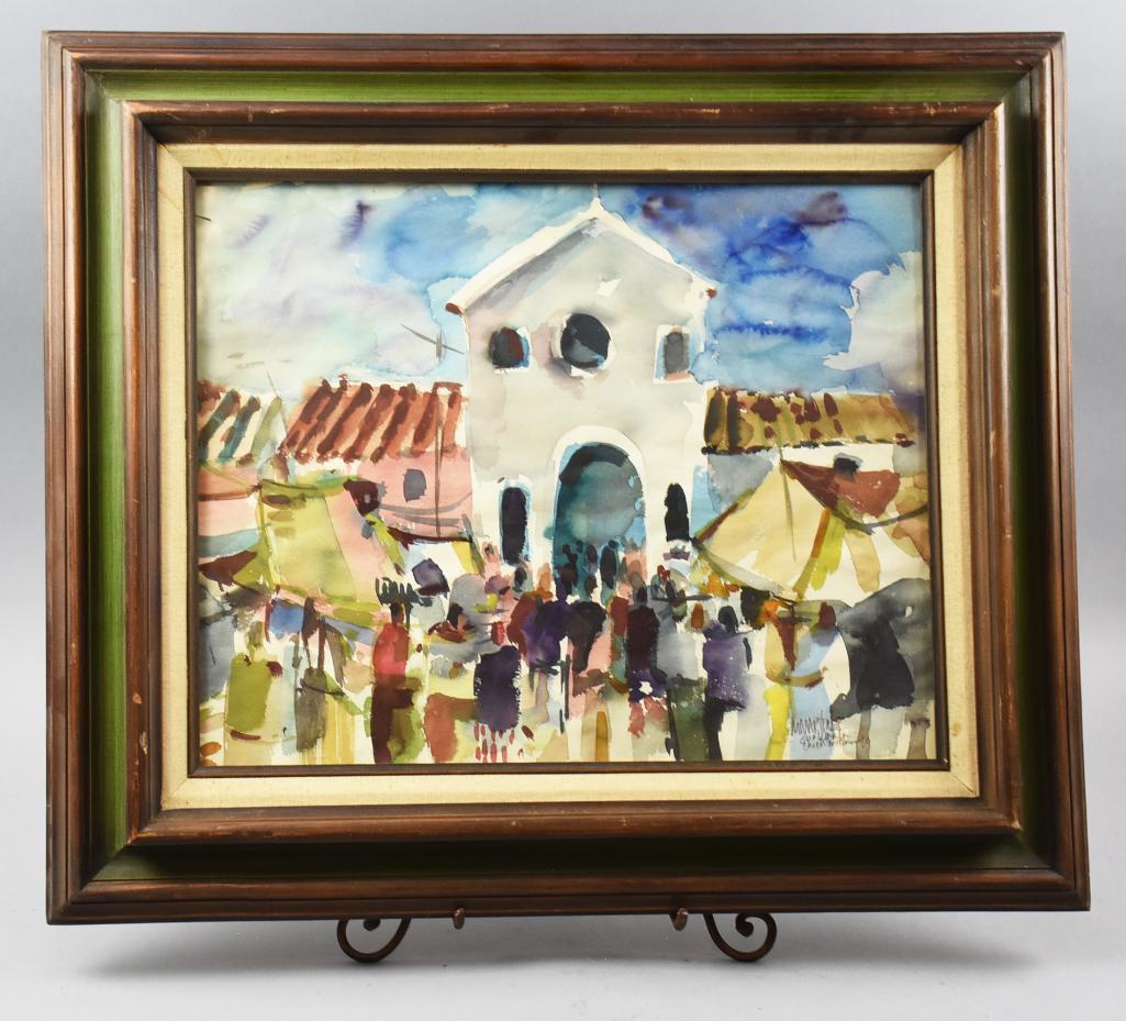 M Martinez Watercolor, Chichicastenango Guatemala (1 of 6)