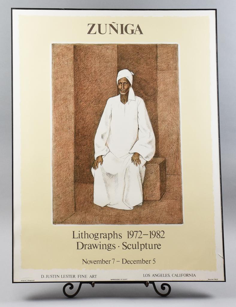 Francisco Zuniga (1912-1998) Art Exhibit Poster: This great poster is from an art exhibit for artist Francisco Zuniga (1912-1998), The artwork featured is called Impressions of Egypt, originally from 1982 and featured a variety of Zuniga's works fro