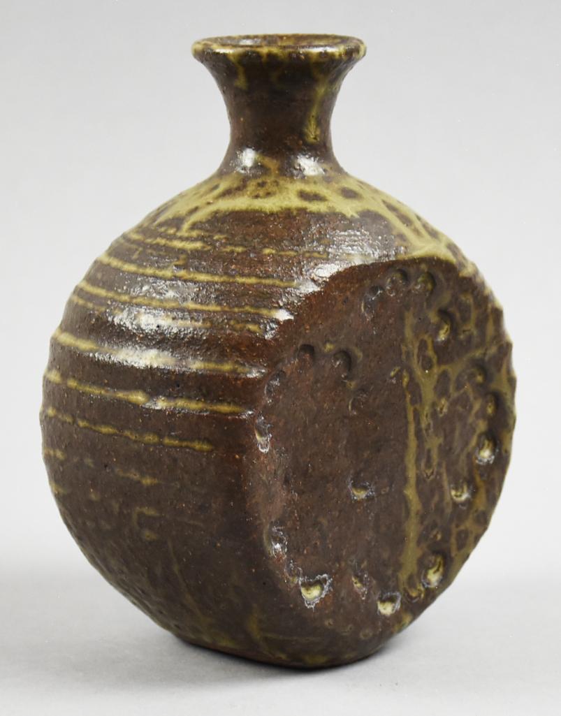 Vintage Red Clay Art Pottery Vase, Signed MCM (1 of 6)